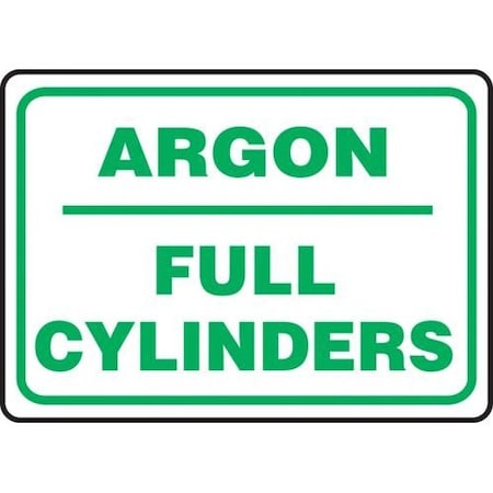 SAFETY SIGN ARGON  FULL CYLINDERS MCPG565VA